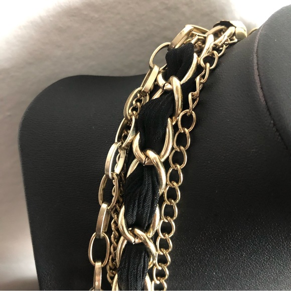 Forever 21 Black & Gold Chain Link Necklace - Picture 7 of 11